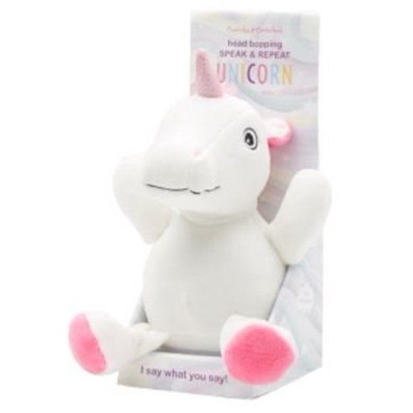 Two's Company Cuddly Unicorn Speak/Repeat Plush Toy - Picture 2 of 2